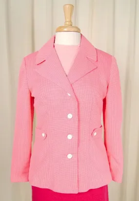1960s Neon Pink & White Blazer
