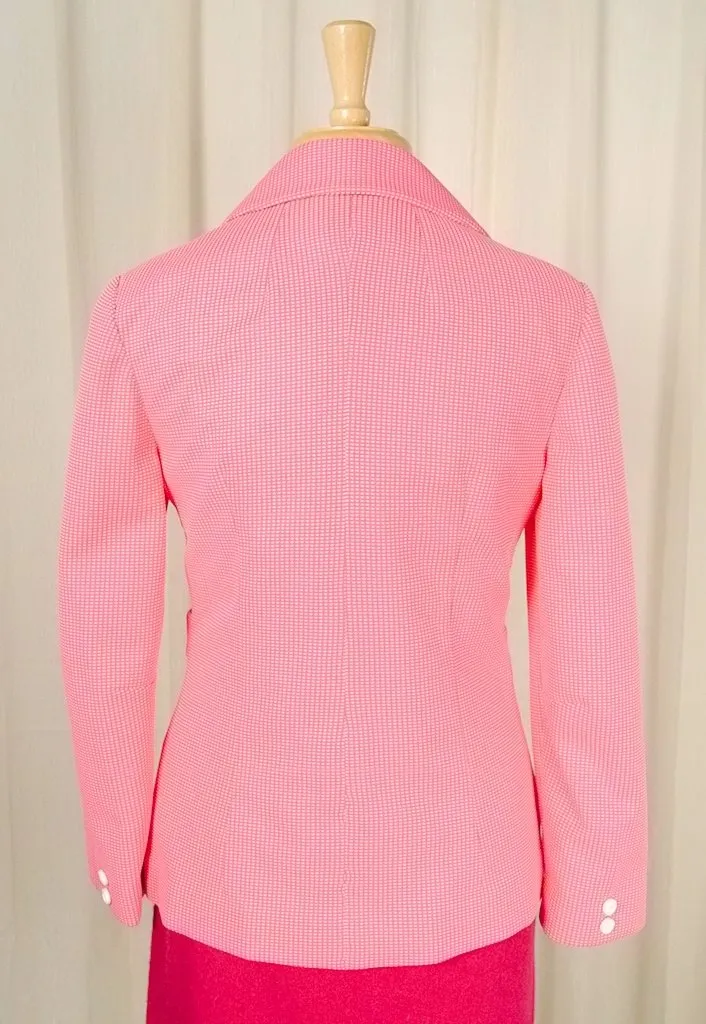 1960s Neon Pink & White Blazer