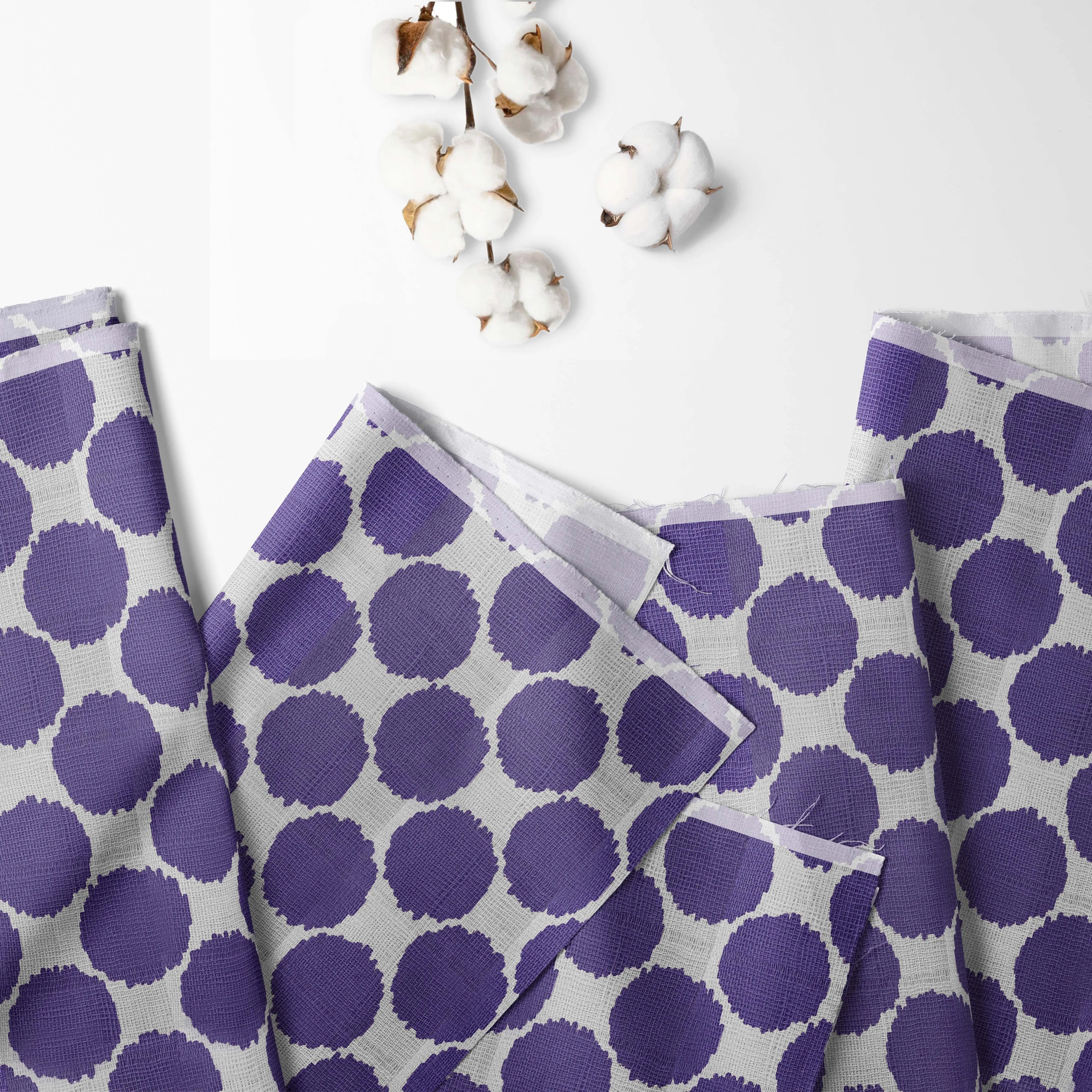 Bacati - Ikat Lilac Dots Muslin Privacy Nursing Cover