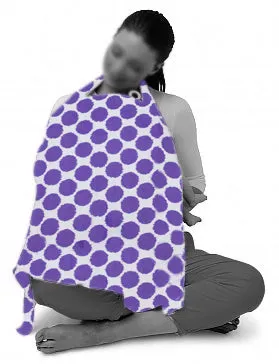 Bacati - Ikat Lilac Dots Muslin Privacy Nursing Cover