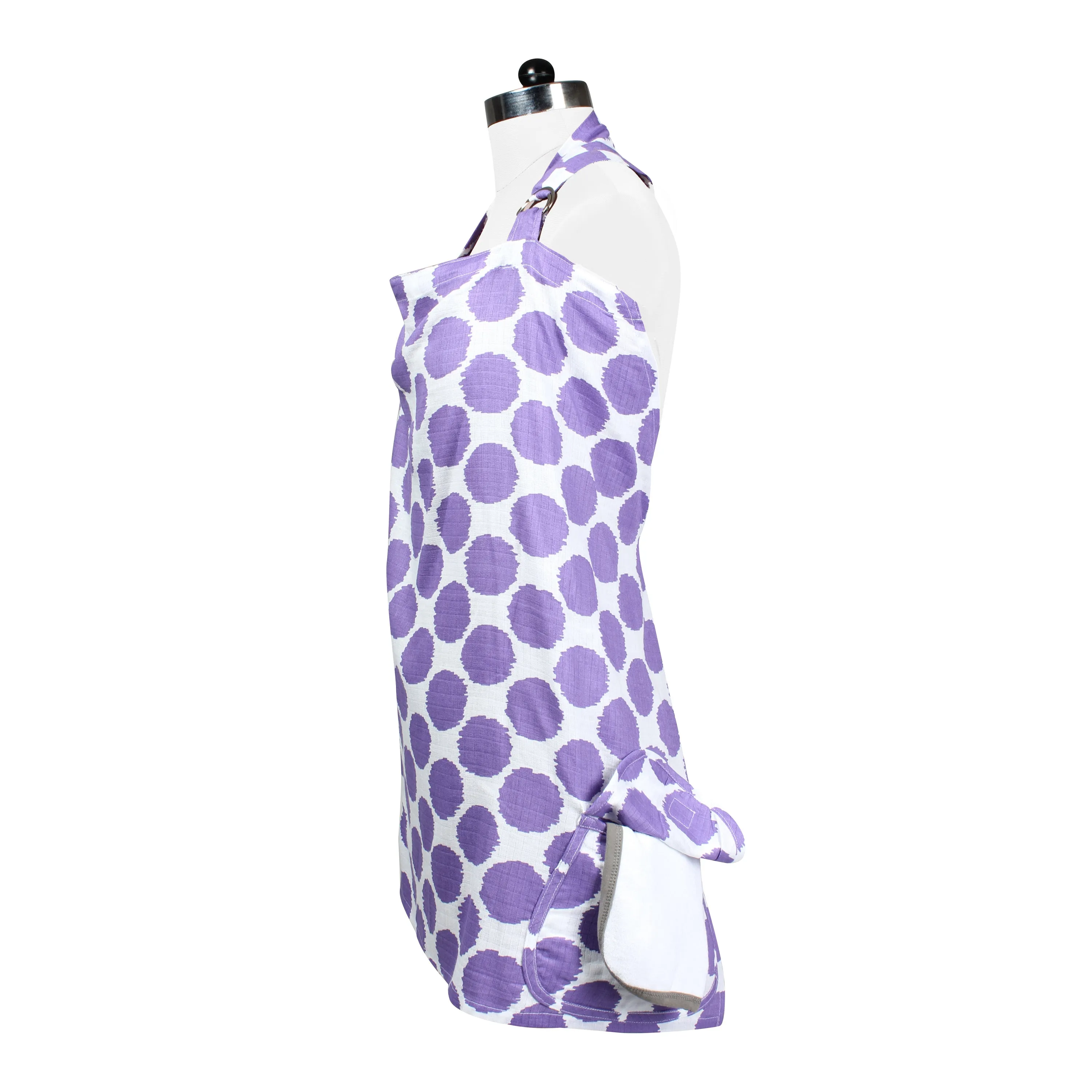Bacati - Ikat Lilac Dots Muslin Privacy Nursing Cover