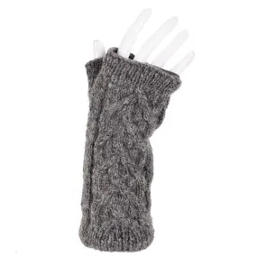 Cable Knit Australian Merino Wool Fingerless Gloves