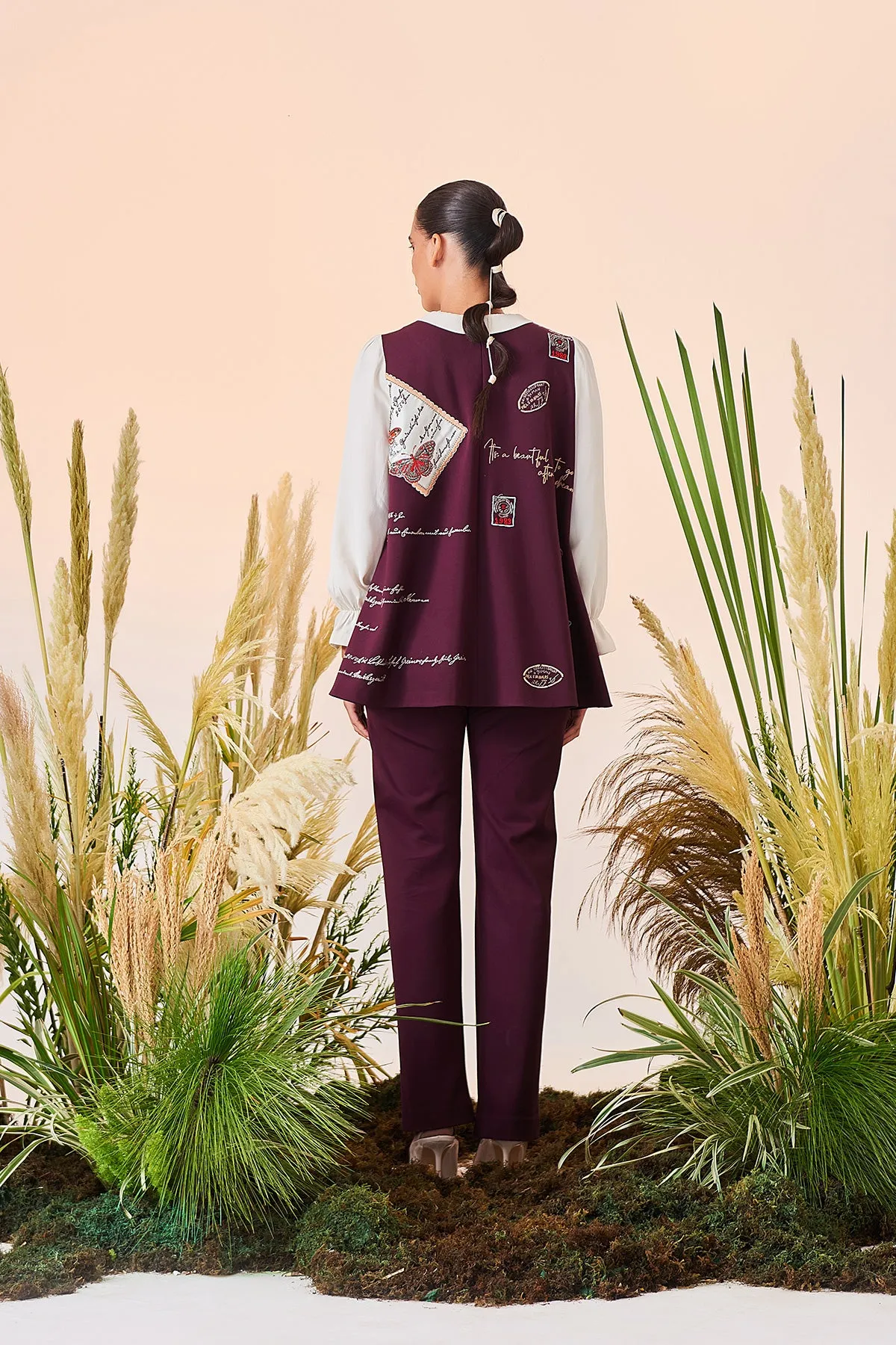 Straight Pant Of (Post Card Flared Top)